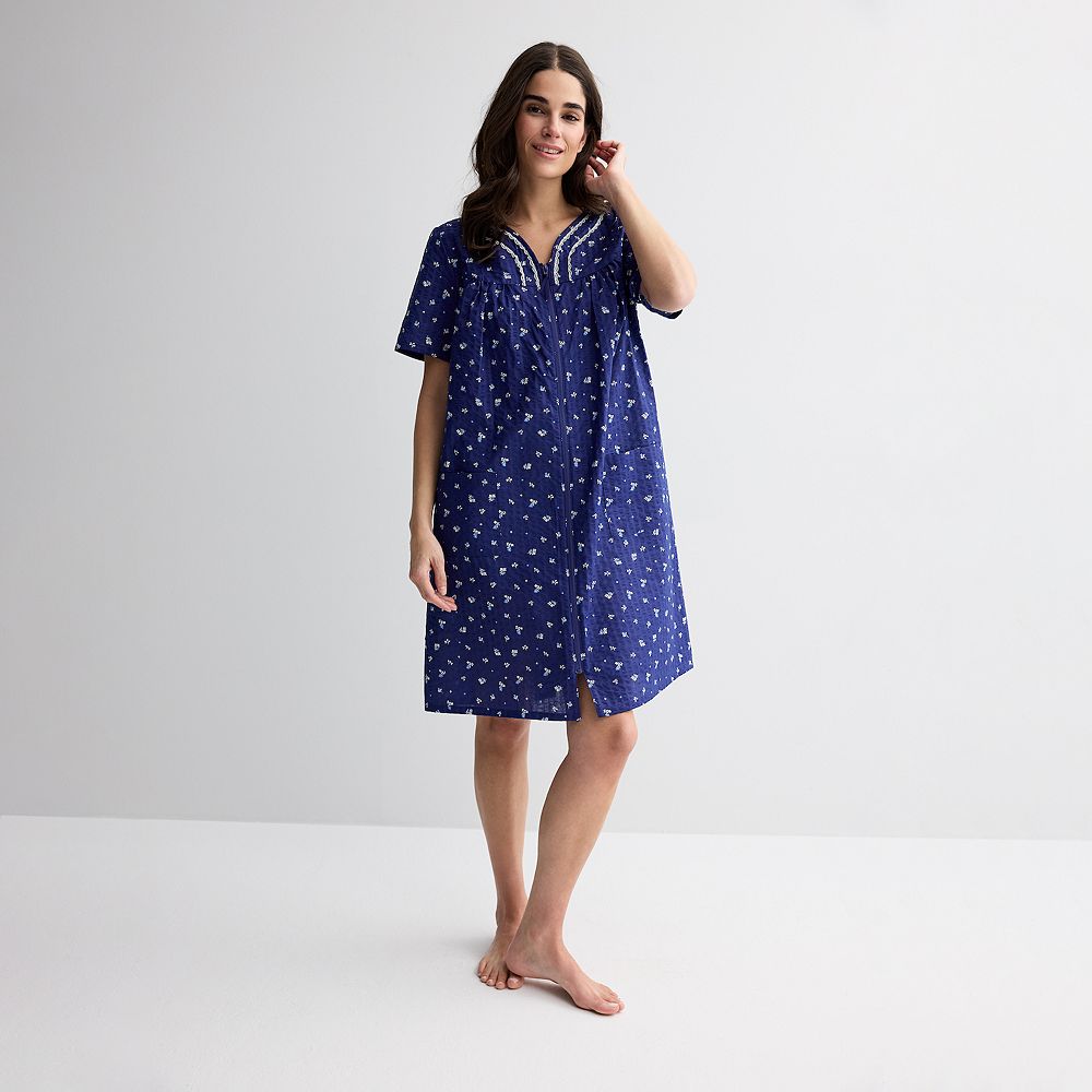 Petite Croft & Barrow® Woven Zip Sleep Robe