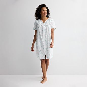 Women's Croft & Barrow® Woven Zip Short Robe