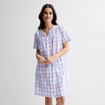 Women's Croft & Barrow® Woven Zip Short Robe