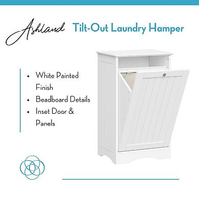 RiverRidge Home Ashland Tilt-Out Laundry Room Hamper Storage Cabinet
