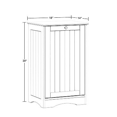 RiverRidge Home Ashland Tilt-Out Laundry Room Hamper Storage Cabinet