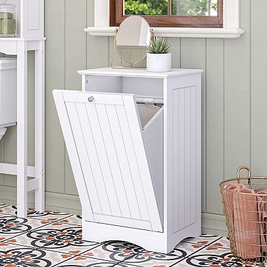 RiverRidge Home Ashland Tilt-Out Laundry Room Hamper Storage Cabinet