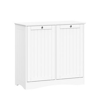 RiverRidge Home Ashland Double Tilt-Out Laundry Room Hamper Storage Cabinet
