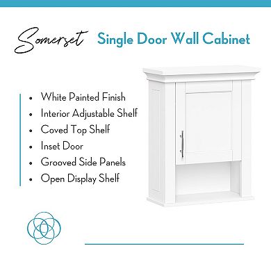 RiverRidge Home Somerset Single-Door Wall Mount Linen Storage Medicine Cabinet