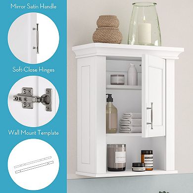 RiverRidge Home Somerset Single-Door Wall Mount Linen Storage Medicine Cabinet