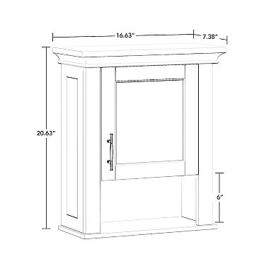 RiverRidge Home Somerset Single-Door Wall Mount Linen Storage Medicine Cabinet