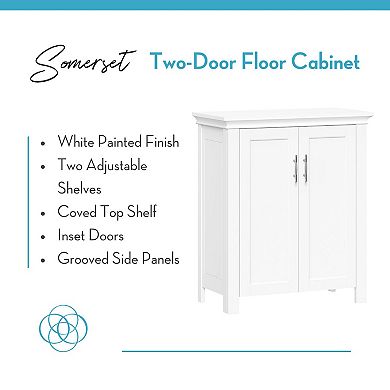 RiverRidge Home Somerset Two-Door Bathroom & Laundry Storage Cabinet Organizer