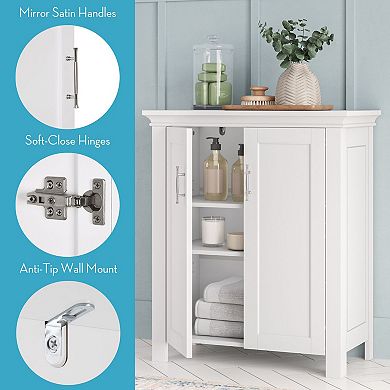 RiverRidge Home Somerset Two-Door Bathroom & Laundry Storage Cabinet Organizer
