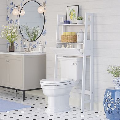 RiverRidge Home Amery Ladder Shelf Over-the-Toilet Storage Spacesaver Shelves