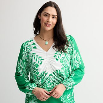 Plus Size INTEMPO™ Cinched Middle Top