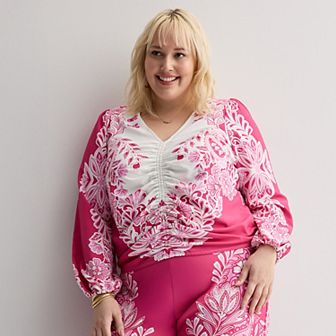 Plus Size INTEMPO™ Cinched Middle Top