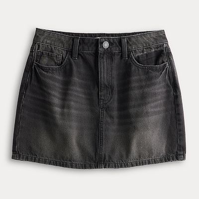 Juniors' SO® Mid-Rise Denim Mini Skirt