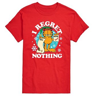 Men's Garfield Naughty List I Regret Nothing Graphic Tee