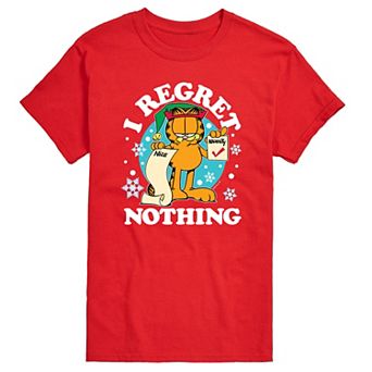 Men's Garfield Naughty List I Regret Nothing Graphic Tee