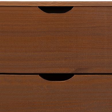 Linon Polly Twin Bed and Nightstand 2-Piece Set