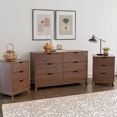 Linon Polly Dresser and Two Nightstands 3-Piece Set