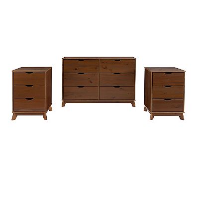 dresser and nightstands set Helio 6 Drawer Dresser and Nightstands Set main image 1