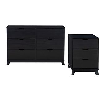 Linon Polly Dresser and Nightstand 2 pc Set