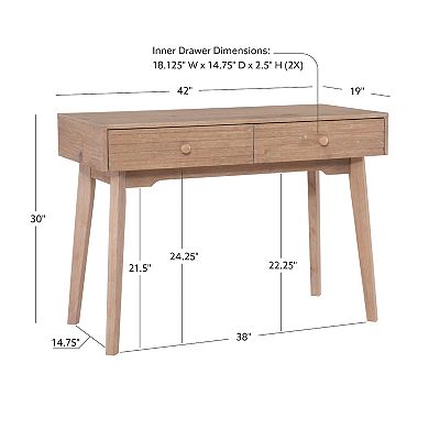 Linon Ripples Two Drawer Desk