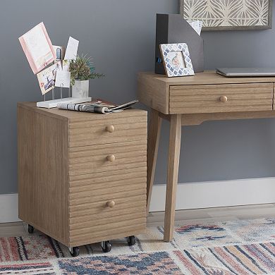 Linon Ripples Three Drawer File Cabinet