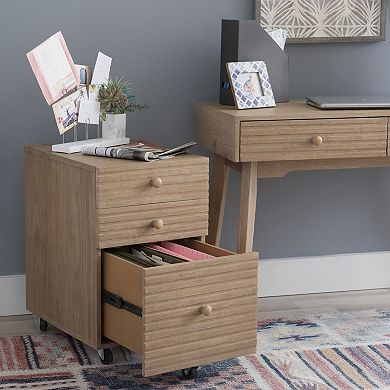 Linon Ripples Three Drawer File Cabinet