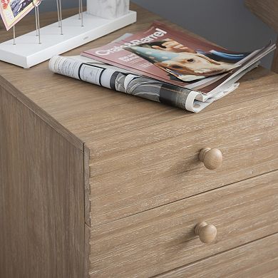 Linon Ripples Three Drawer File Cabinet