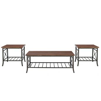 Linon Verson Metal Occasional Table 3 pc Set