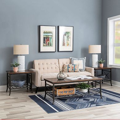 Linon Verson Metal Occasional Table 3-Piece Set
