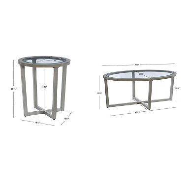 Linon Barnett Coffee And End Table 3-Piece Set
