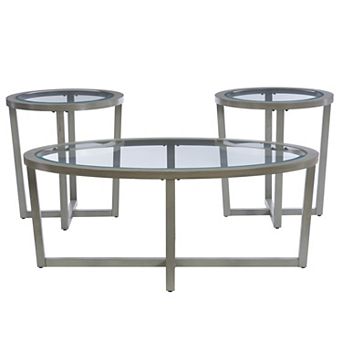 Linon Barnett Coffee And End Table 3 pc Set