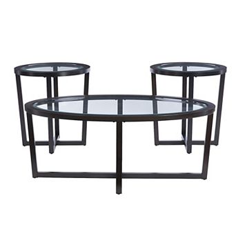 Linon Barnett Coffee And End Table 3 pc Set