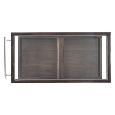 Linon Marlon Wood Rolling Bar Cart