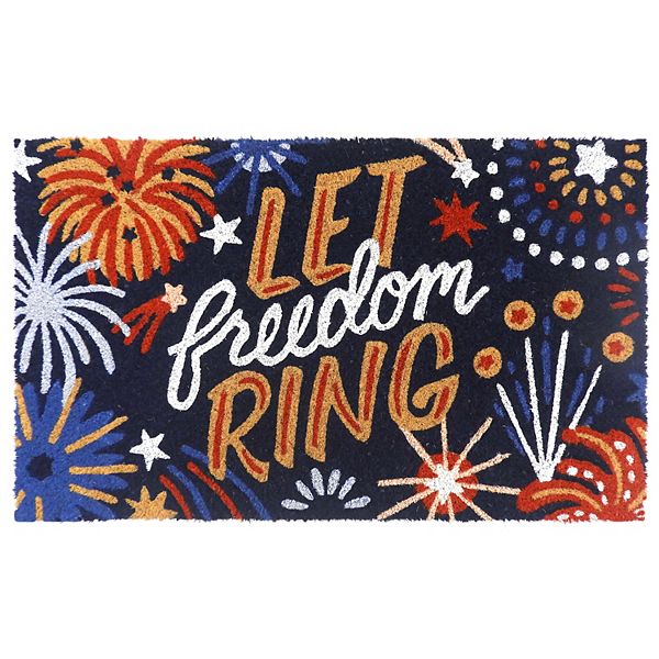 Celebrate Together™ Americana Let Freedom Ring Coir Doormat - Estate Blue