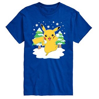 Men's Pokemon Pikachu Snowball Fight Graphic Tee