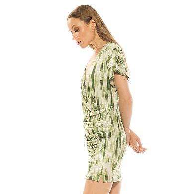 Women's ALEXIA ADMOR Fione Draped V-Neck Mini Dress