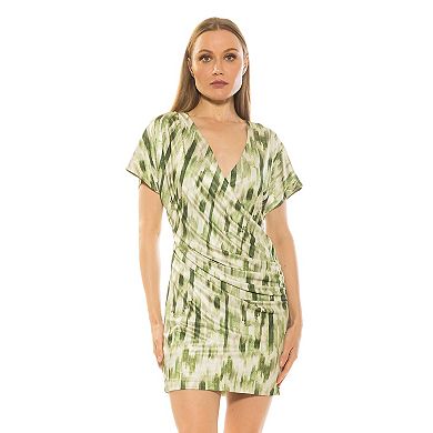 Women's ALEXIA ADMOR Fione Draped V-Neck Mini Dress