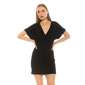 Women's ALEXIA ADMOR Fione Draped V-Neck Mini Dress