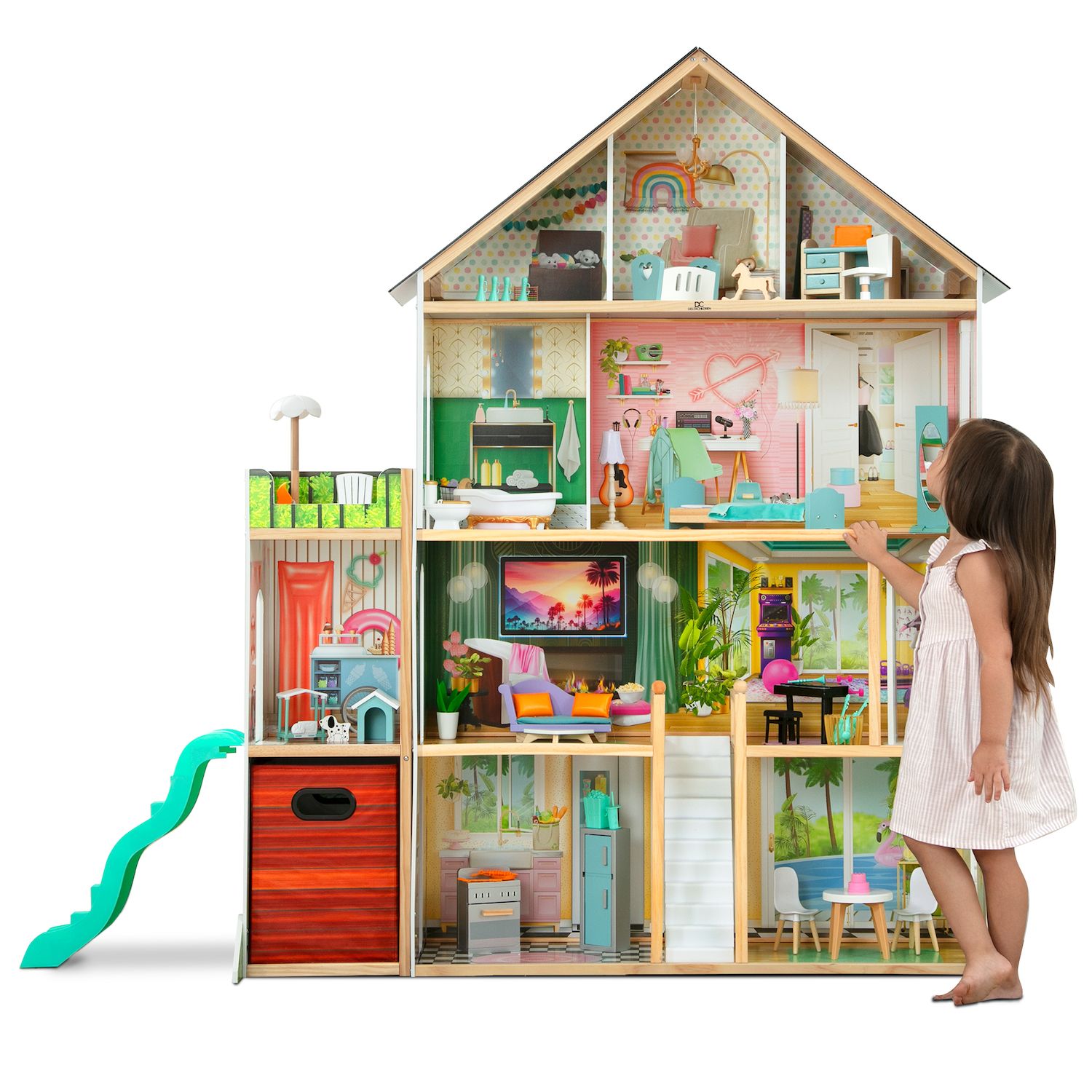 Аксессуары для кукол Delta Children Deluxe Maui 4-Story Dollhouse — фото 1