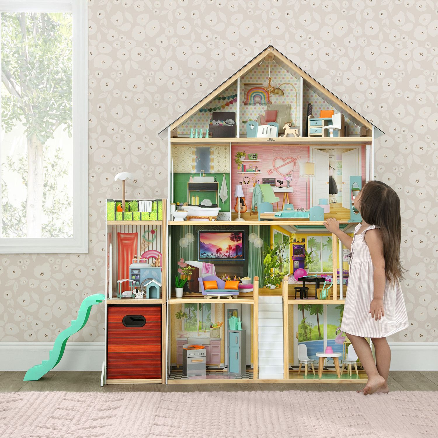 Аксессуары для кукол Delta Children Deluxe Maui 4-Story Dollhouse — фото 2