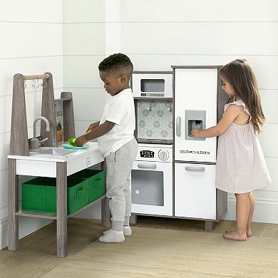 Delta Children Gourmet All-in-One Corner Play Kitchen Playset