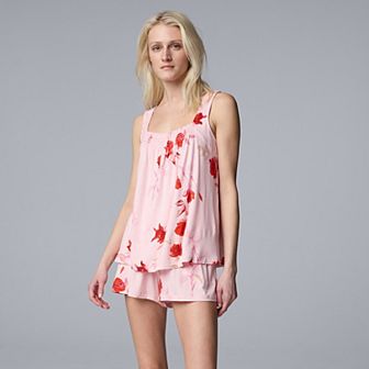 Women's Simply Vera Vera Wang 2 pc Tank & Shorts Sleep Set