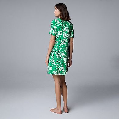 Women's Simply Vera Vera Wang Short Sleeve Sleepshirt