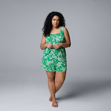 Plus Size Simply Vera Vera Wang 2-Piece Tank & Shorts Sleep Set