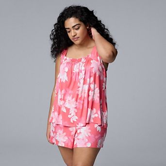 Plus Size Simply Vera Vera Wang 2 pc Tank & Shorts Sleep Set