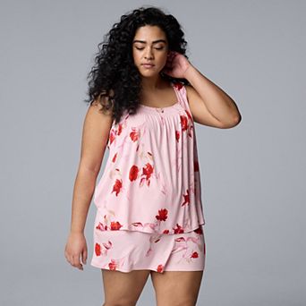 Plus Size Simply Vera Vera Wang 2 pc Tank & Shorts Sleep Set