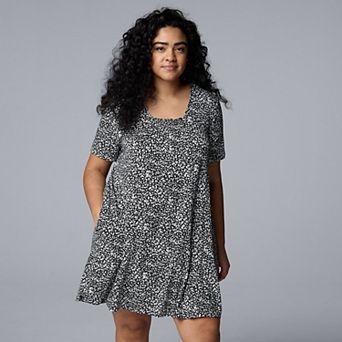 Plus Size Simply Vera Vera Wang Short Sleeve Sleepshirt