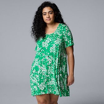 Plus Size Simply Vera Vera Wang Short Sleeve Sleepshirt