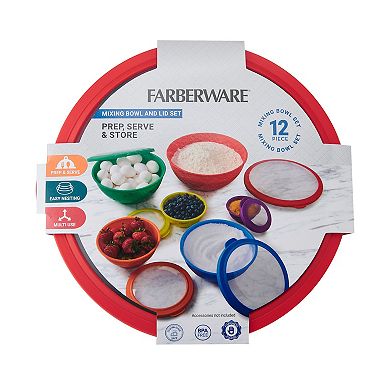 Farberware® 12-Piece Pro Mixing Bowl Set with Lids