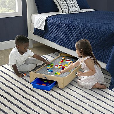 Delta Children Play N Store Building Bricks Play Table with 100+ Play Bricks