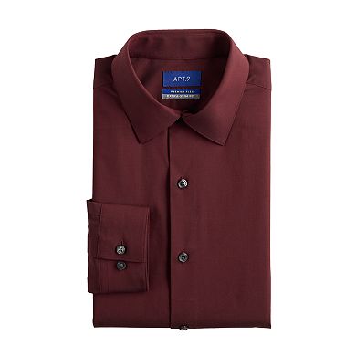 Chemise Homme Slim-fit Apt. 9 Rose 15.5 34/35 - Neuf Avec étiquettes, Stretch Et Col Souple